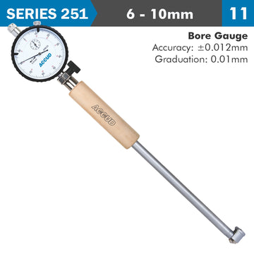 Image of a DIAL BORE GAUGE 6-10MM 0.012MM ACC. 0.001MM GRAD.