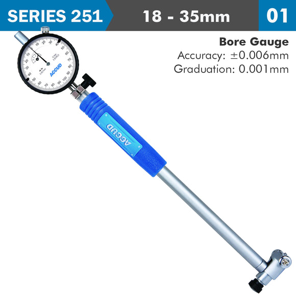 Image of a PRECISION DIAL BORE GAUGE 18-35MM 0.006MM ACC. 0.001MM GRAD.