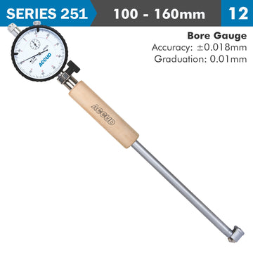 Image of a DIAL BORE GAUGE 100-160MM 0.018MM ACC. 0.001MM GRAD.