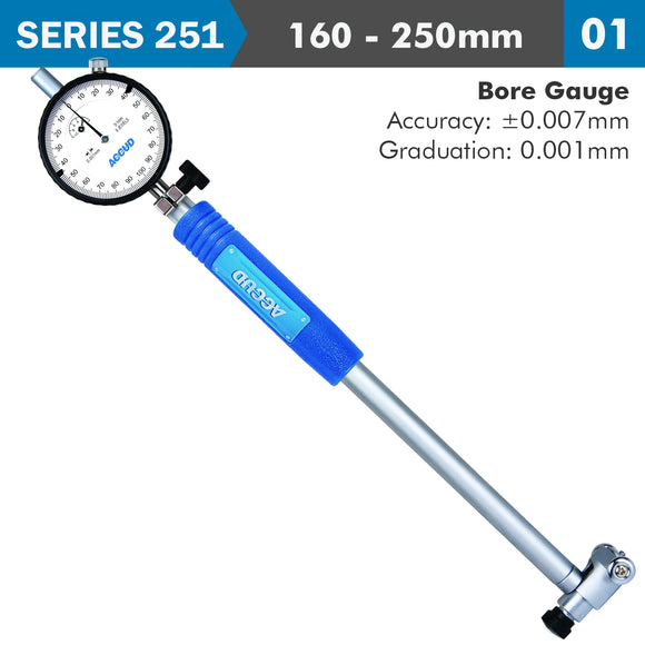Image of a PRECISION DIAL BORE GAUGE 160-250MM 0.007MM ACC. 0.001MM GRAD.