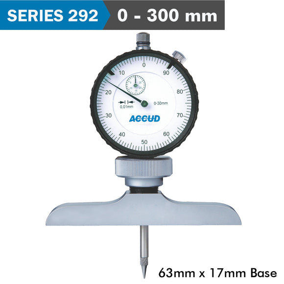 Image of a DIAL DEPTH GUAGE 300MM 0.01MM GRAD. 63X 17MM BASE