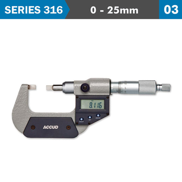 Image of a DIGITAL PROTRACTOR BLADE MICROMETER 0-25MM/0-1'