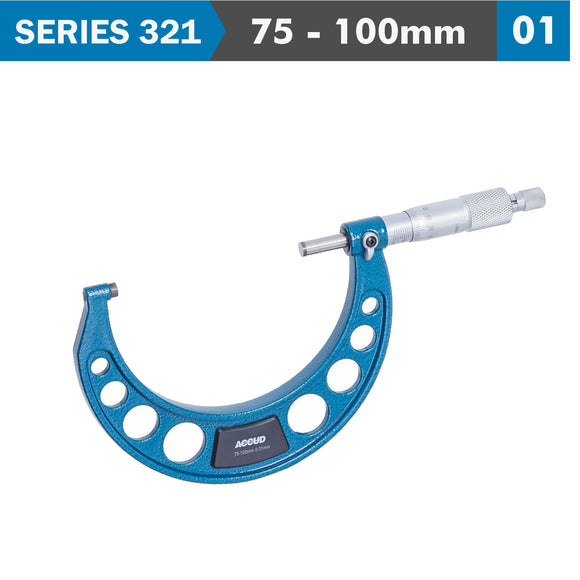 Image of a OUTSIDE MICROMETER 75-100MM 0.005MM ACC. 0.01MM GRAD.