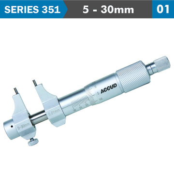 Image of a INSIDE MICROMETER 5-30MM WITH SETTING RING  0.007MM ACC.0.01MM GRAD.