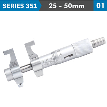 Image of a INSIDE MICROMETER 25-50MM WITH SETTING RING 0.008MM ACC. 0.01MM GRAD.