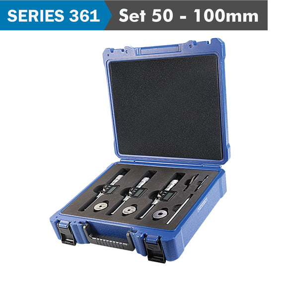 Image of a DIG. 3 POINTS INSIDE MICROMETER SET 50-100MM (MICROMETERS INC. 50-63,