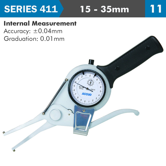 Image of a INT. DIAL CALIPER GAUGE 15-35MM 0.04MM ACC. 0.01MM GRAD. JAW LENGTH 50