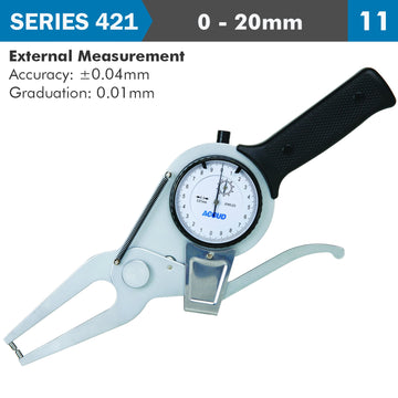 Image of a EXT. DIAL CALIPER GAUGE 20MM 0.04MM ACC. 0.01MM GRAD. JAW LENGTH 60MM