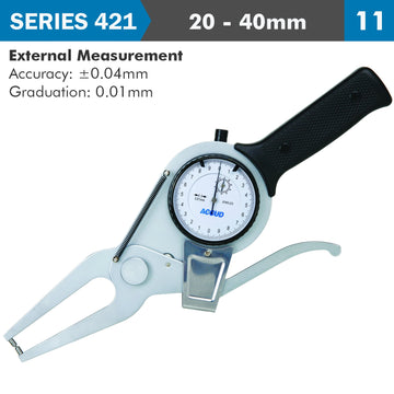 Image of a EXT. DIAL CALIPER GAUGE 20-40MM 0.04MM ACC. 0.01MM GRAD. JAW LENGTH 60