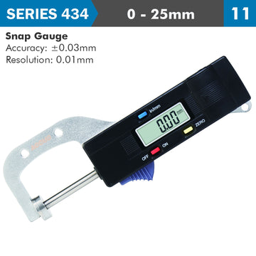 Image of a DIGITAL SNAP GAUGE 0-25MM 0.01MM RES.