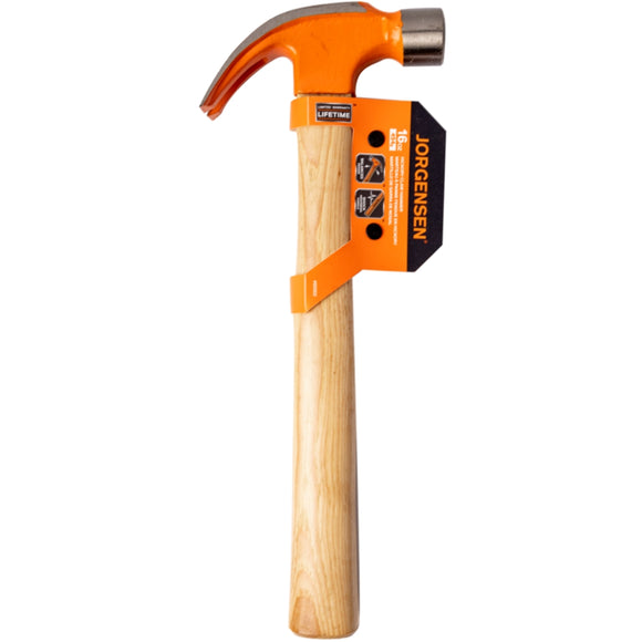 Image of a PONY HAMMER CLAW HICKORY 16OZ  280MM WOODEN HANDLE