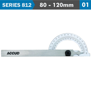 Image of a PROTRACTOR 80X120MM 180 DEG. 0.3 DEG ACC. 1 DEG. GRAD.