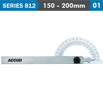 Image of a PROTRACTOR 150X 200MM 180 DEG. 0.3 DEG ACC. 1 DEG. GRAD.