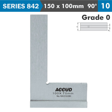 Image of a FLAT EDGE SQUARE 90 DEG. WIDE BASE 150x100MM DIN875