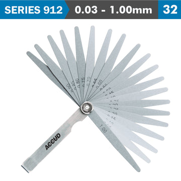 Image of a FEELER GAUGE 100MM 0.03 - 1.00MM 32 LEAVES DIN2275