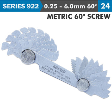 Image of a PITCH GAUGE 0.25-6MM 24 LEAVES METRIC 60DEG. SCREW 0.07MM ACC.