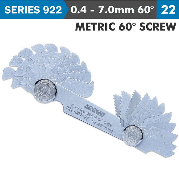 Image of a PITCH GAUGE 0.4-7MM 22 LEAVES METRIC 60DEG. SCREW 0.07MM ACC.