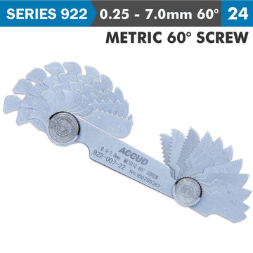 Image of a PITCH GAUGE 0.25-7MM 24 LEAVES METRIC 60DEG. SCREW 0.07MM ACC.