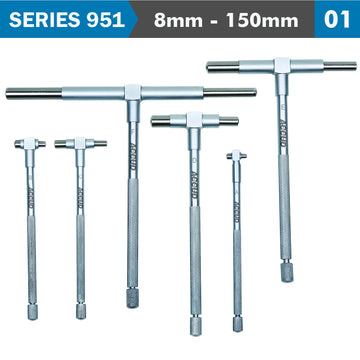 Image of a TELESCOPIC GAUGE SET 6PC SATIN CHROME FINISH