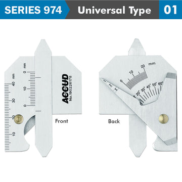 Image of a WELDING GAUGE 7 X MEASURING APPL. 10,20,1-35,40MM,60DEG RANGE S/STEEL