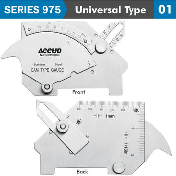 Image of a WELDING GAUGE 7 X MEASURING APPL. 25,20MM,60DEG. RANGE S/STEEL