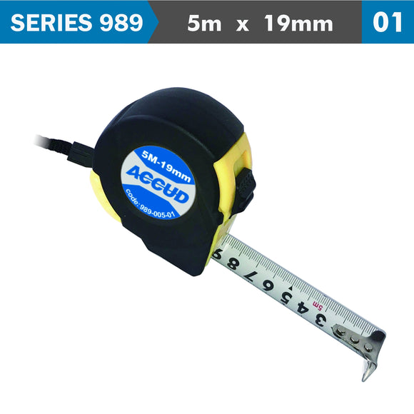 Image of a MEASURING TAPE 5M X 19MM 1MM GRAD. NYLON COATING
