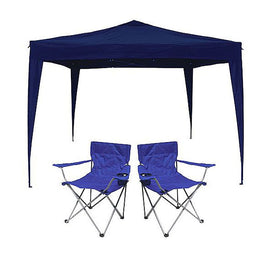 image of Afritrail Gazebo 3 x 3m Chair Combo Blue Only
