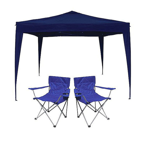 image of Afritrail Gazebo 3 x 3m Chair Combo Blue Only