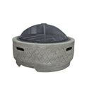 Image of a CASA CALORE Firepit Alaz XL 77cm with Braai function and Weatherproof Cover 1