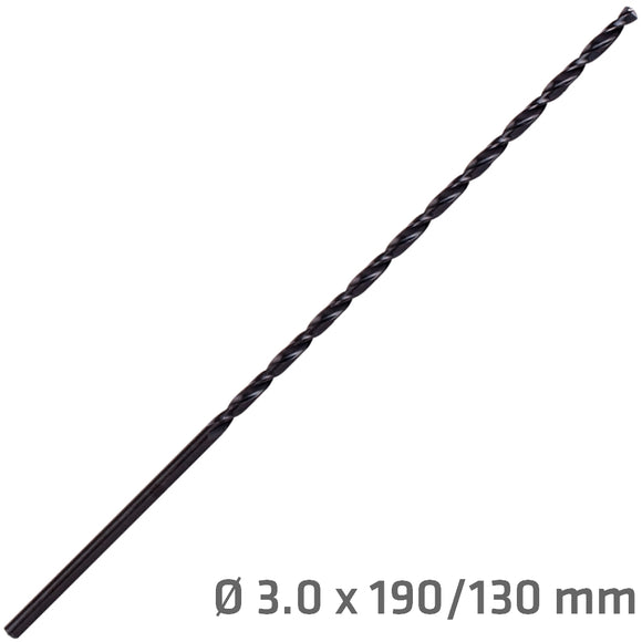 Image of a Alpen HSS Drill Bit 3mm 190 X 130 Extra Long