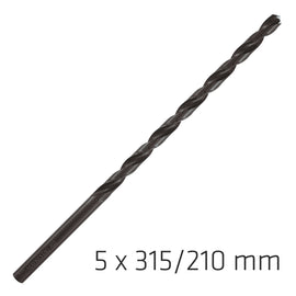 Image of a Alpen HSS Drill Bit 5mm 315X210mm Extra Long