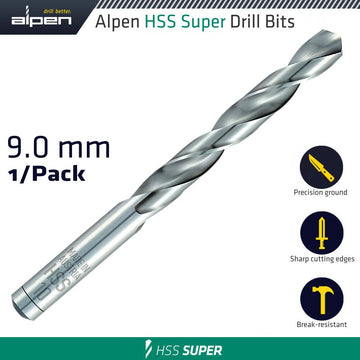 Image of a Alpen HSS Super Drill Bit 9mm