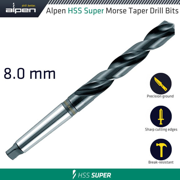 Image of a Alpen HSS Super 8mm Morse Taper Shank