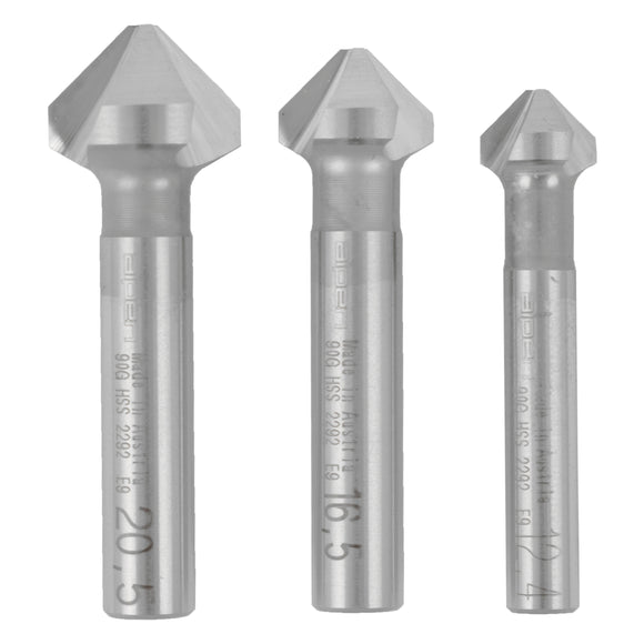 Image of a Alpen HSS Countersink Set - Pcs 12.4 - 16.5 - 20.5mm
