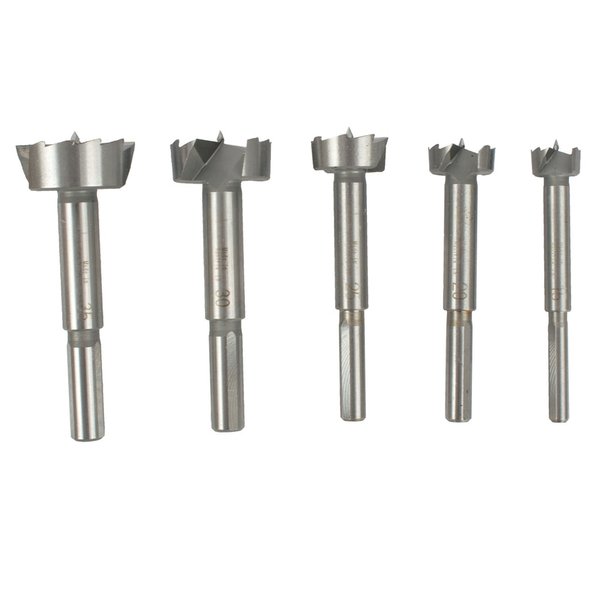 Image of a Alpen Set Forstner Drill Bit Sharp Shark 5-Tlg.15- 20- 25- 30- 35