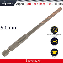 Image of a Alpen Roof Tile Drill Bit Hex 5.0mm 1/Pack