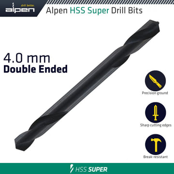 Image of a Alpen HSS Super Drill Bit Double Ended 4.0mm 1/Pack