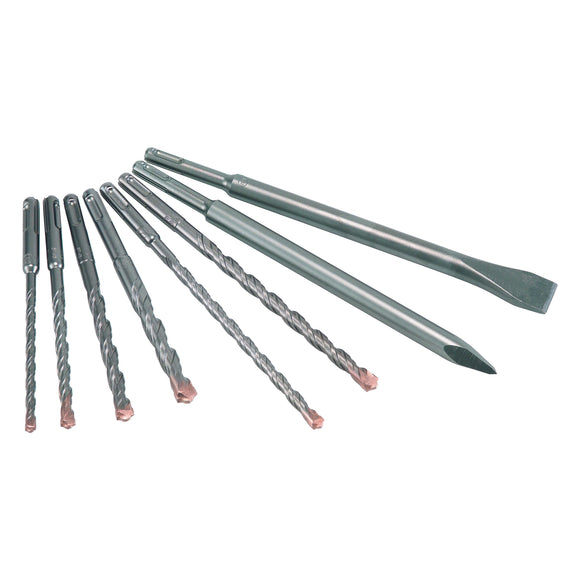 Image of a Alpen SDS Mixed Drill Bits 6 8 10 12 X 160mm 8 10 X 210mm 2 X 250mm Chisel I