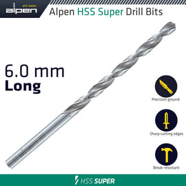 Image of a Alpen HSS Super Drill Bit Long 6 X 139mm Pouch