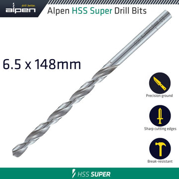 Image of a Alpen HSS Drill Bit Long 6.5 X 148mm Bulk
