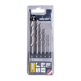 Image of a Alpen Set Impulzor Impact Metal Hex Atm5 5-Tlg 3.0- 4.0- 5.0- 6.0-8.0 mm