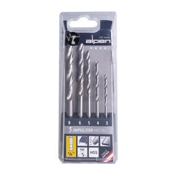 Image of a Alpen Set Impulzor Impact Metal Hex Atm5 5-Tlg 3.0- 4.0- 5.0- 6.0-8.0 mm