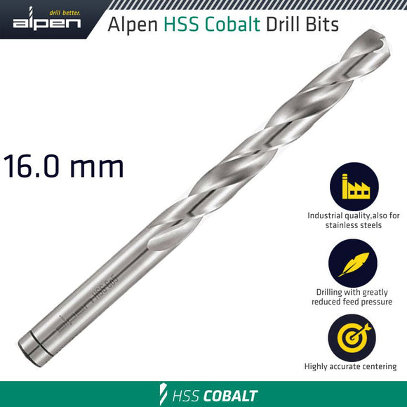 Image of a Alpen HSS Cobalt Din 338 16mm Bulk