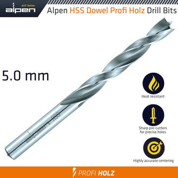 Image of a Alpen Wood Drill Bit Profi HSS 5mm