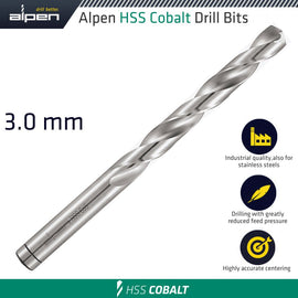 Image of a Alpen HSS Cobalt Drill Bit 3.0mm