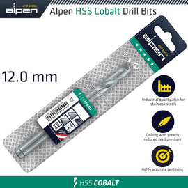 Image of a Alpen HSS Cobalt Drill Bit 12mm