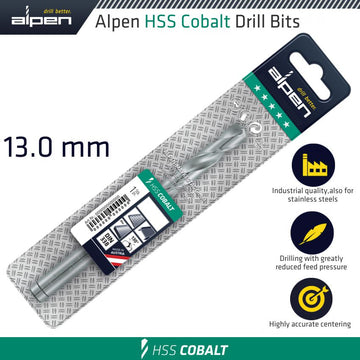 Image of a Alpen HSS Cobalt Drill Bit 13mm