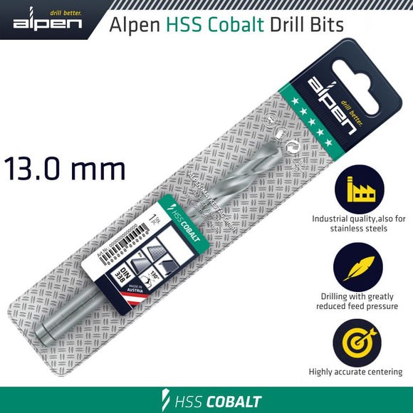 Image of a Alpen HSS Cobalt Drill Bit 13mm