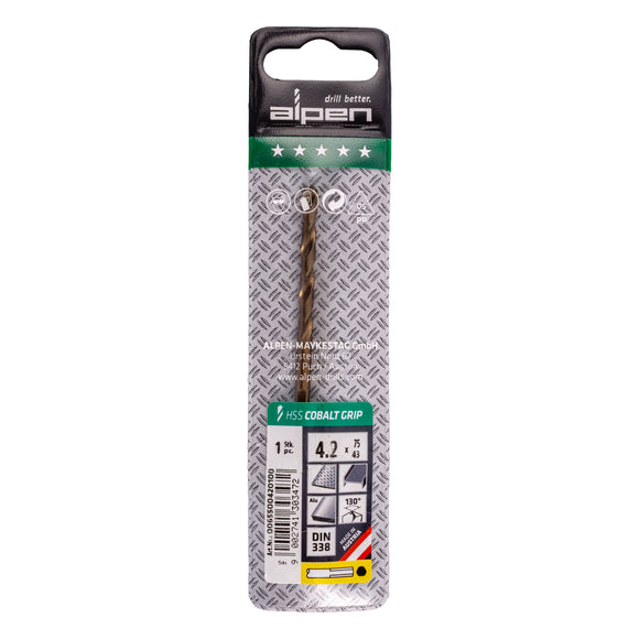 Image of a Alpen HSS Cobalt 4.2 Plw Grip 3-Sided