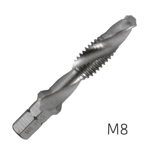 Image of a Alpen Combination Tap Plw M8 1/4' Shank